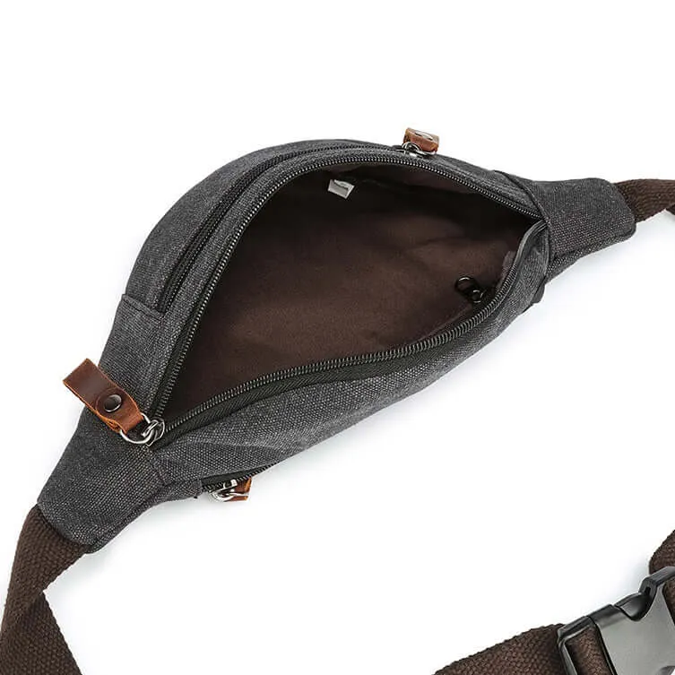 Canvas Bum Bag – Vintage Crossbody Waist Bag
