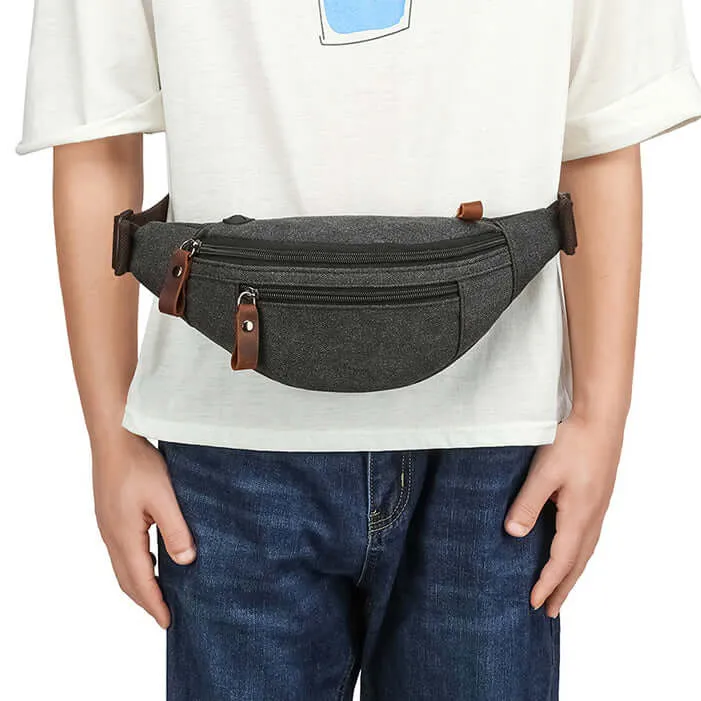 Canvas Bum Bag – Vintage Crossbody Waist Bag