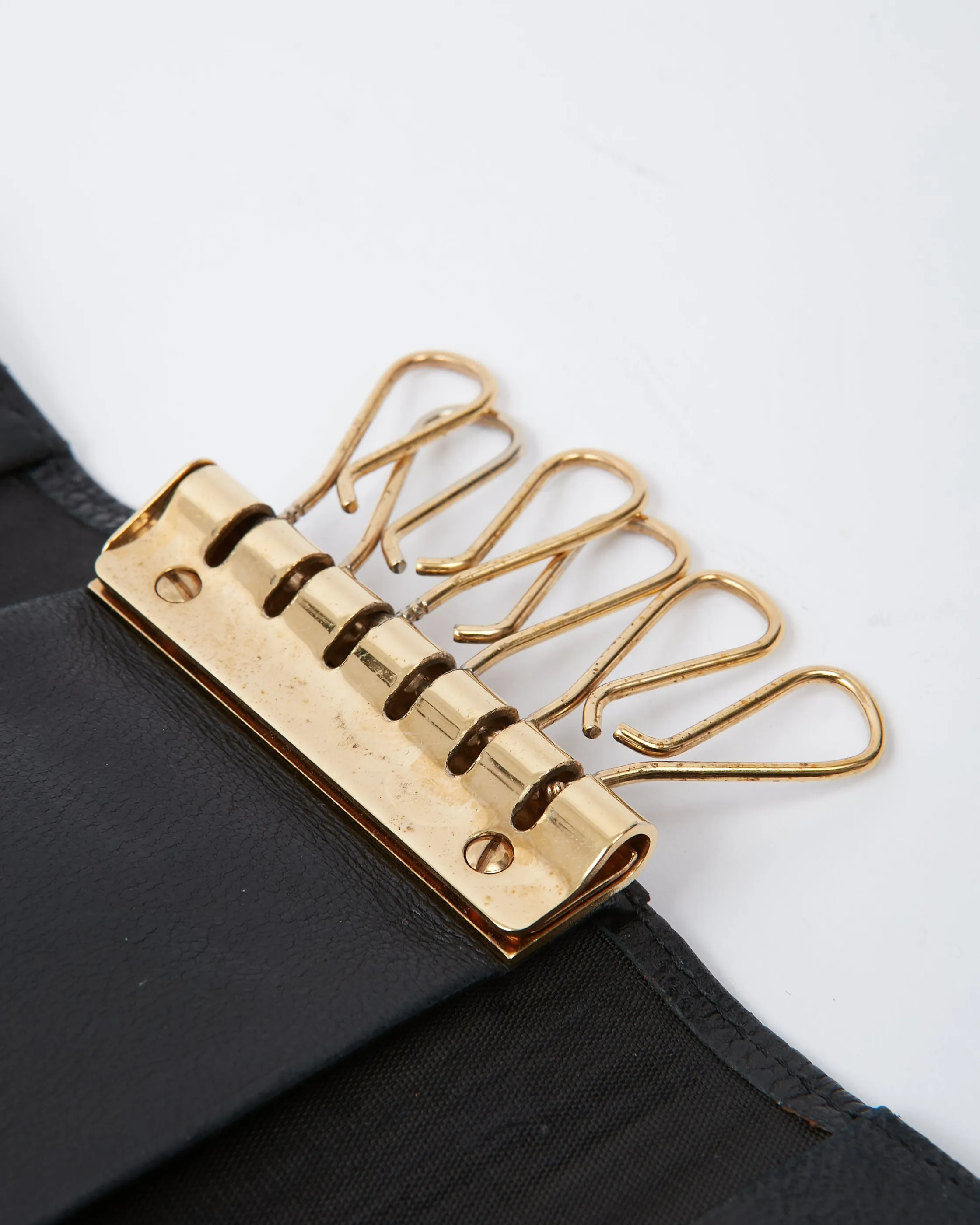 Chanel Black Caviar Timeless CC Interlocking Logo Key Holder