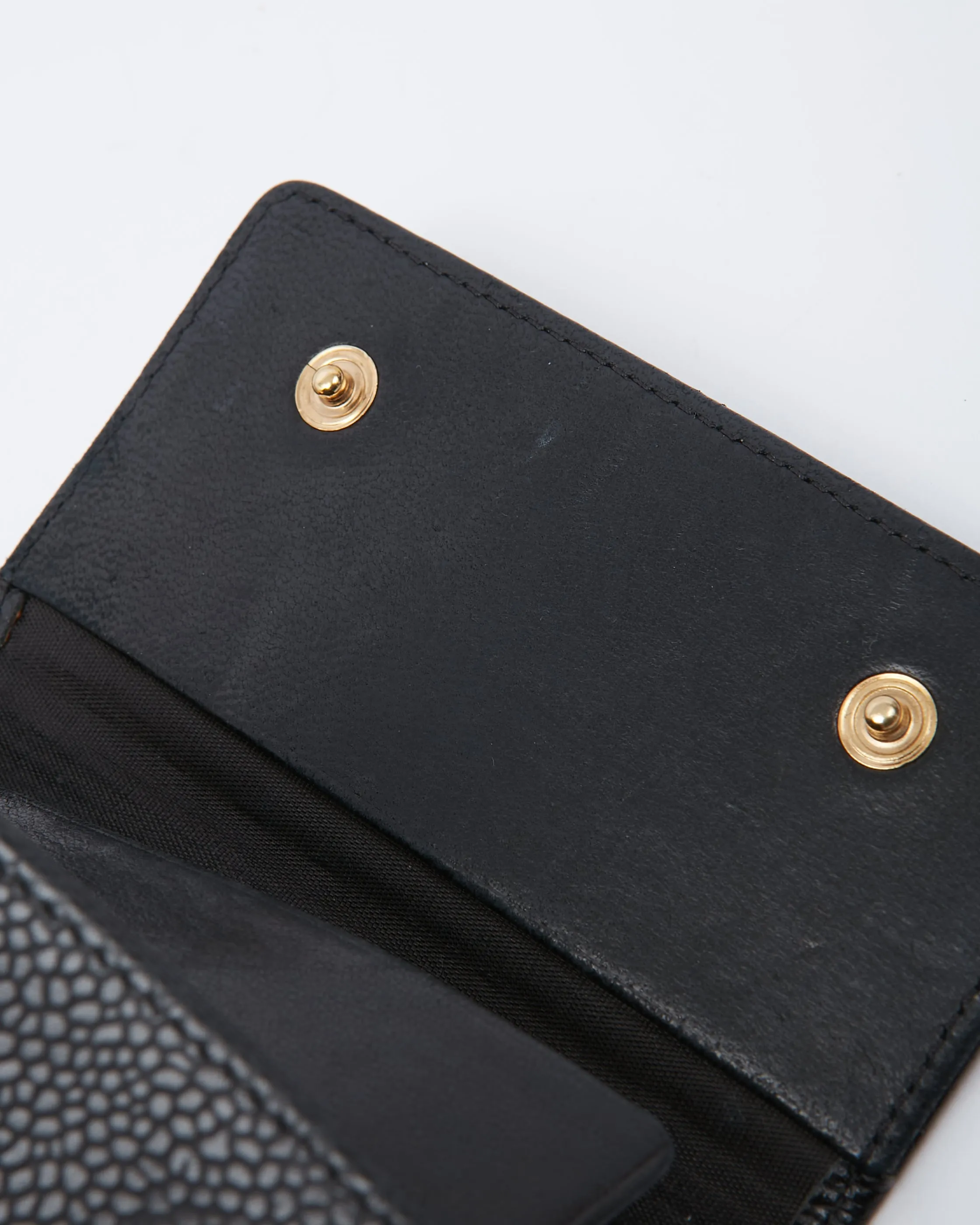 Chanel Black Caviar Timeless CC Interlocking Logo Key Holder