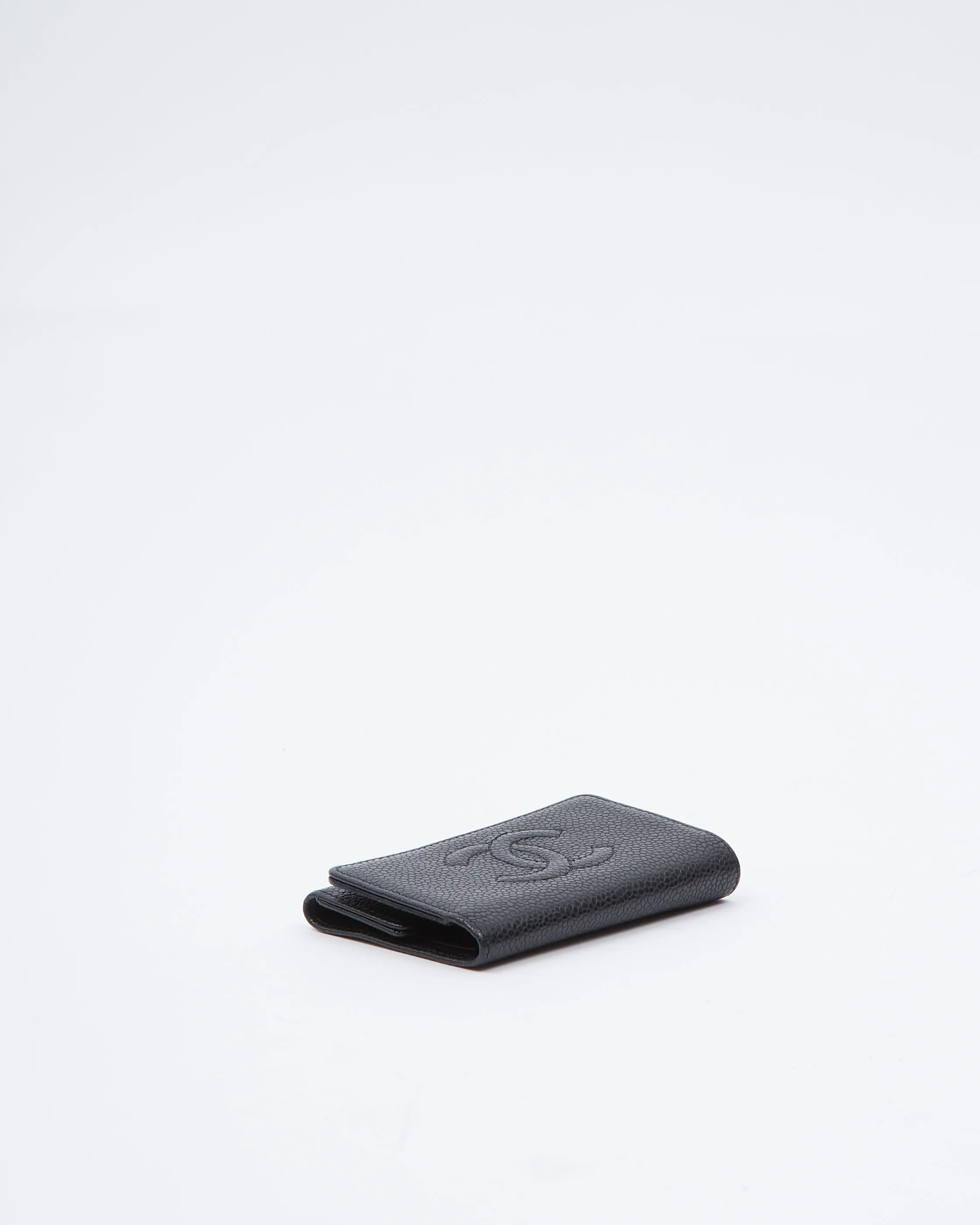 Chanel Black Caviar Timeless CC Interlocking Logo Key Holder