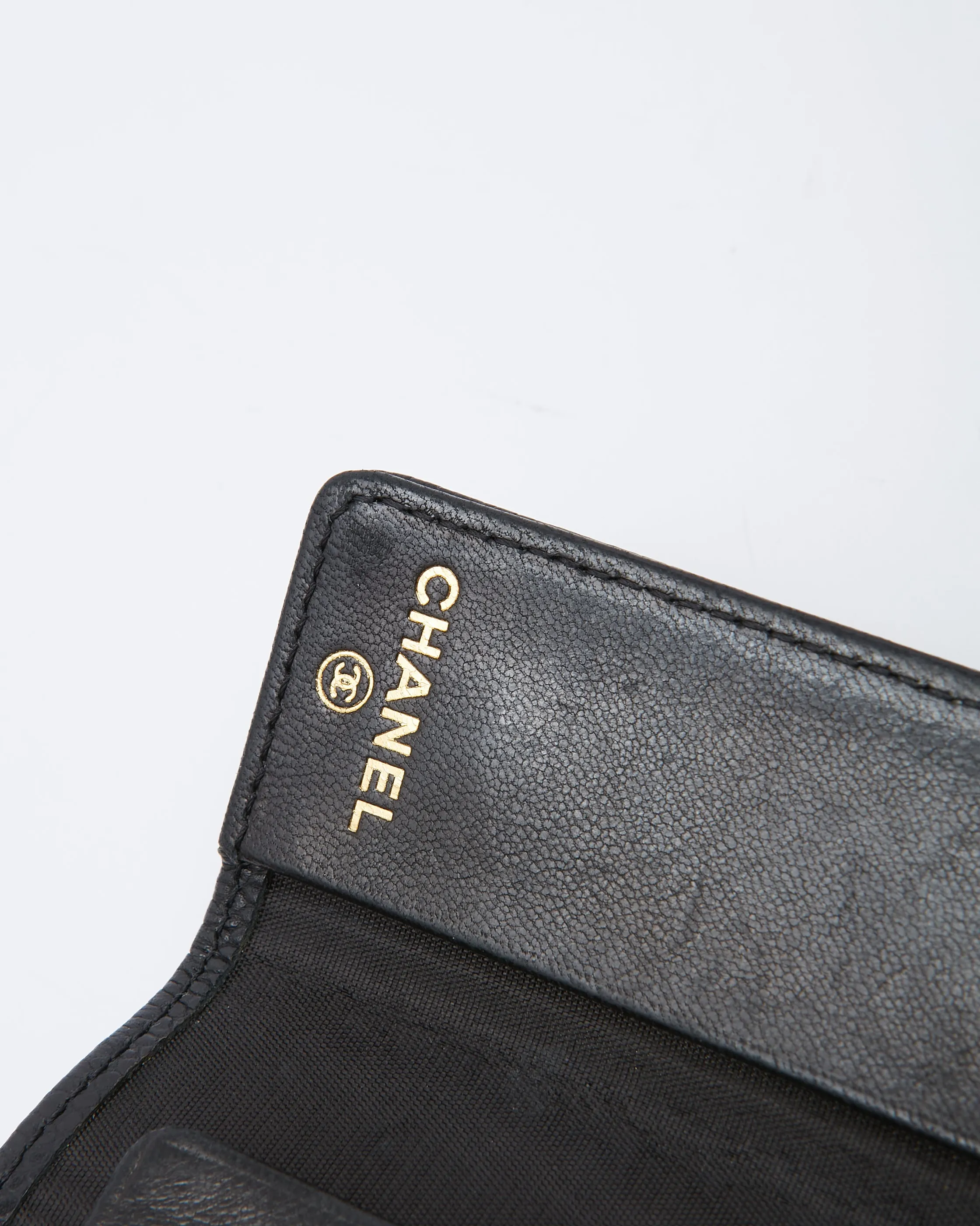 Chanel Black Caviar Timeless CC Interlocking Logo Key Holder