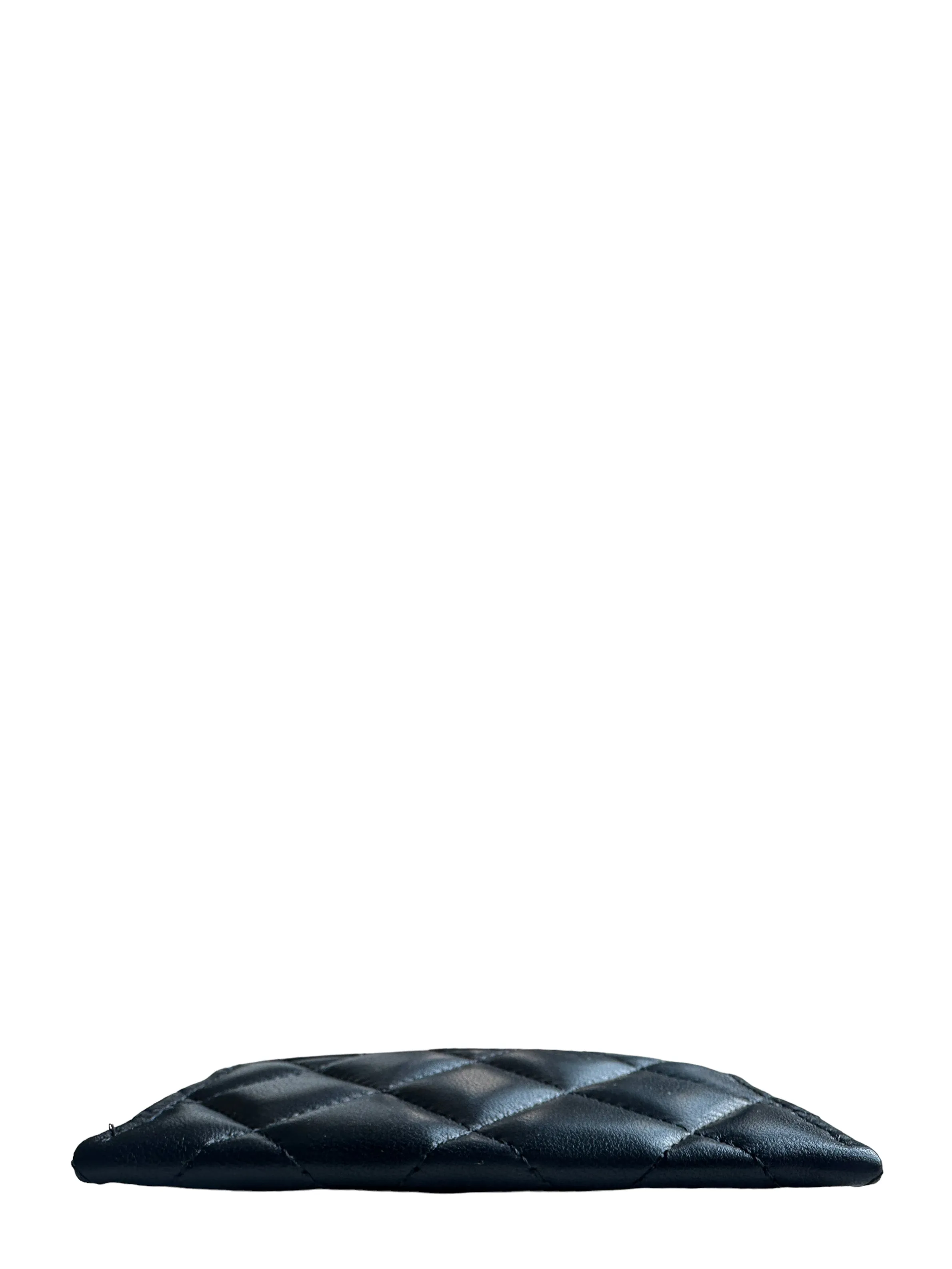 Chanel Black Leather Quilted CC Card Holder