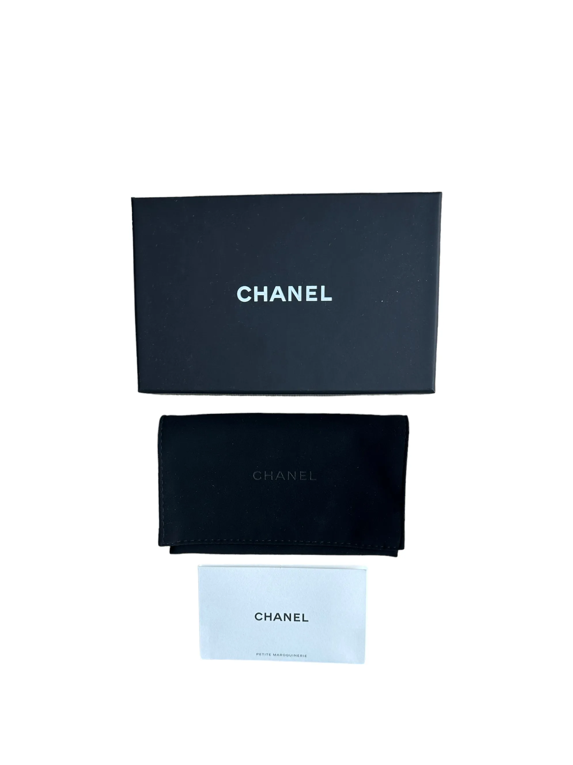 Chanel Black Leather Quilted CC Card Holder