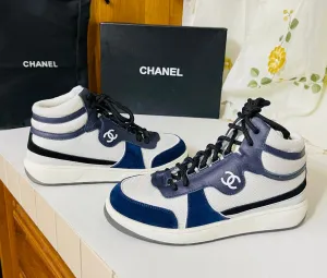 Chanel Men's Trainer | White & Navy (HighTop)