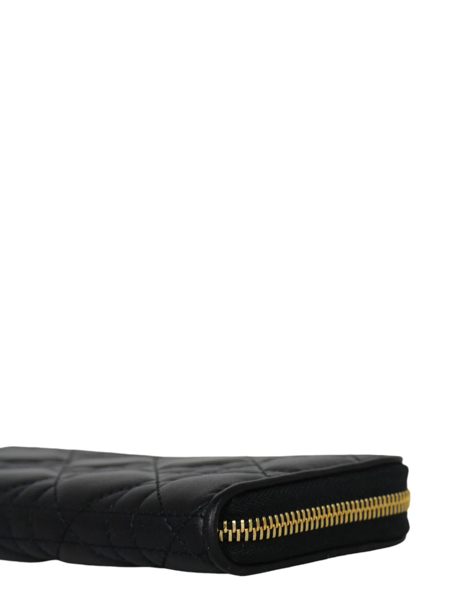 Christian Dior Black Lady Dior Voyageur Wallet