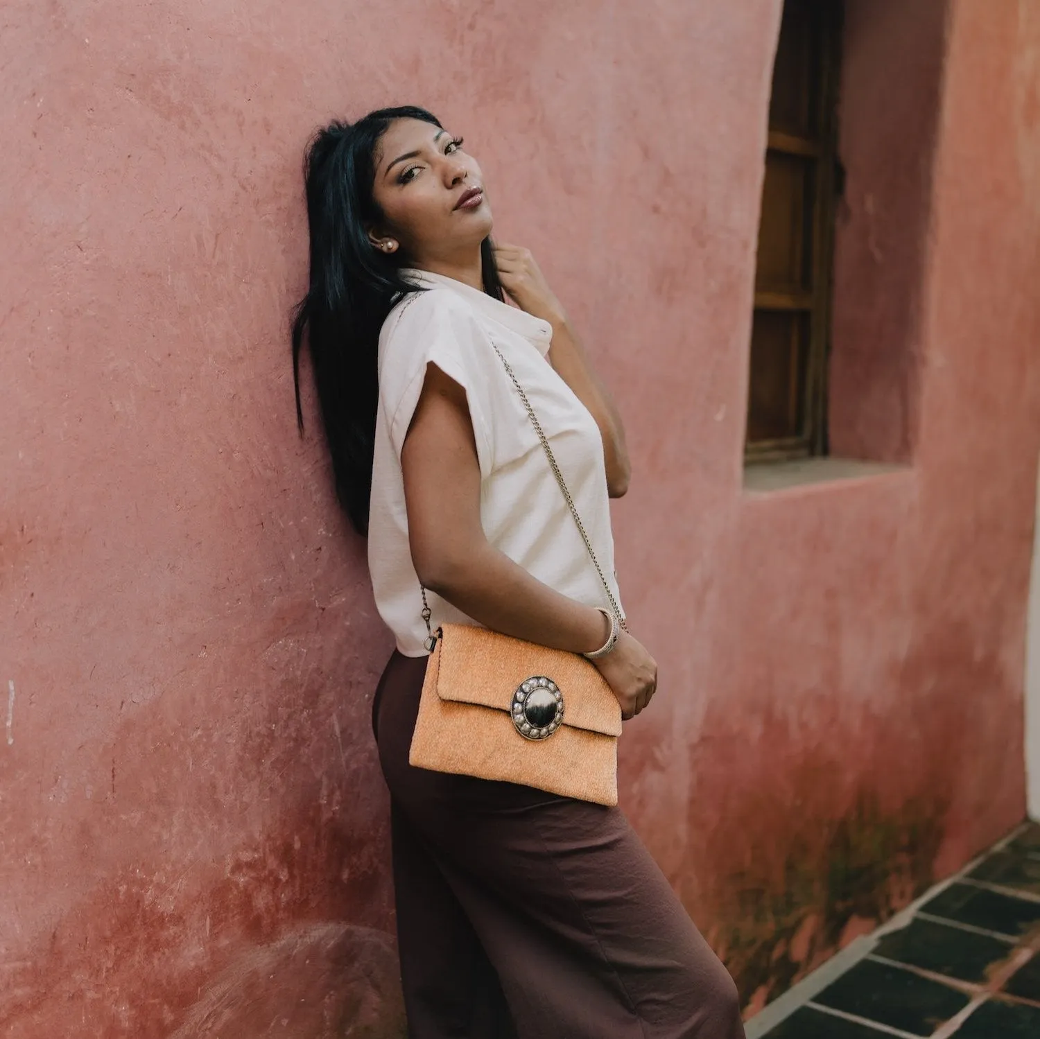 Clementine Upcycled Clutch