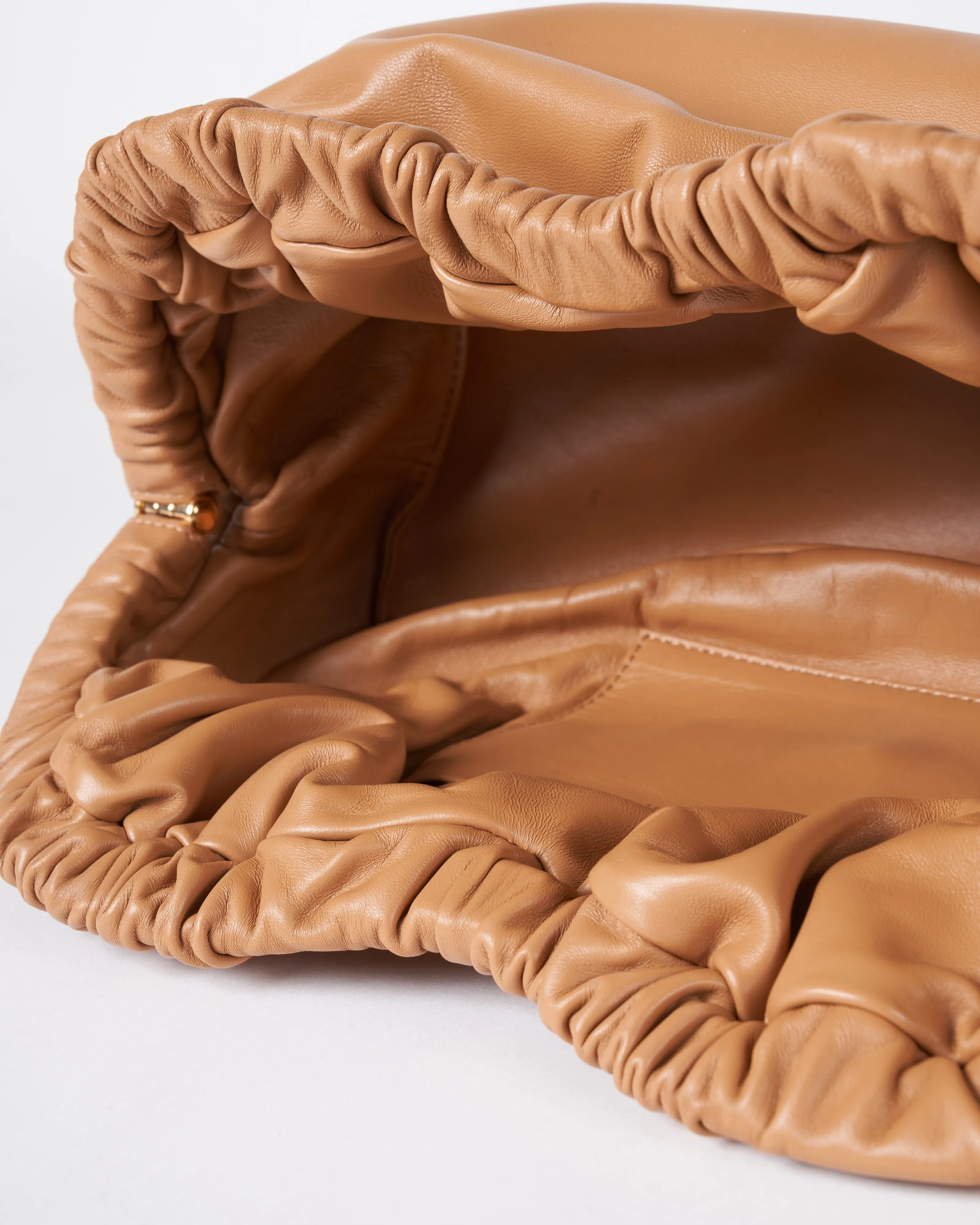 cloud clutch - caramel
