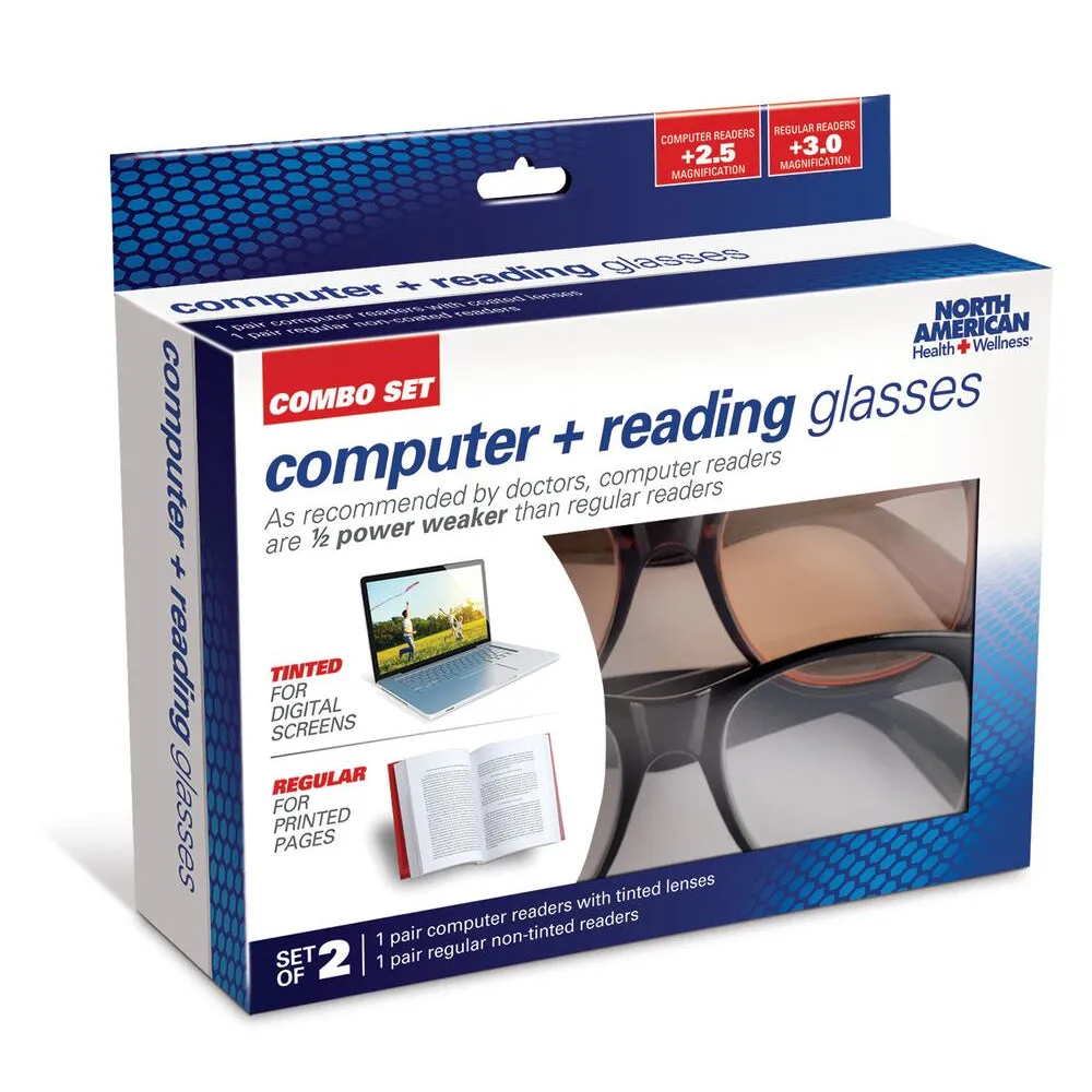 Computer and Reading Glasses Combo