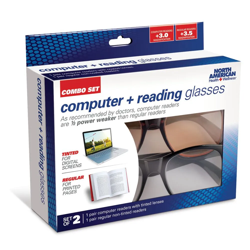 Computer and Reading Glasses Combo