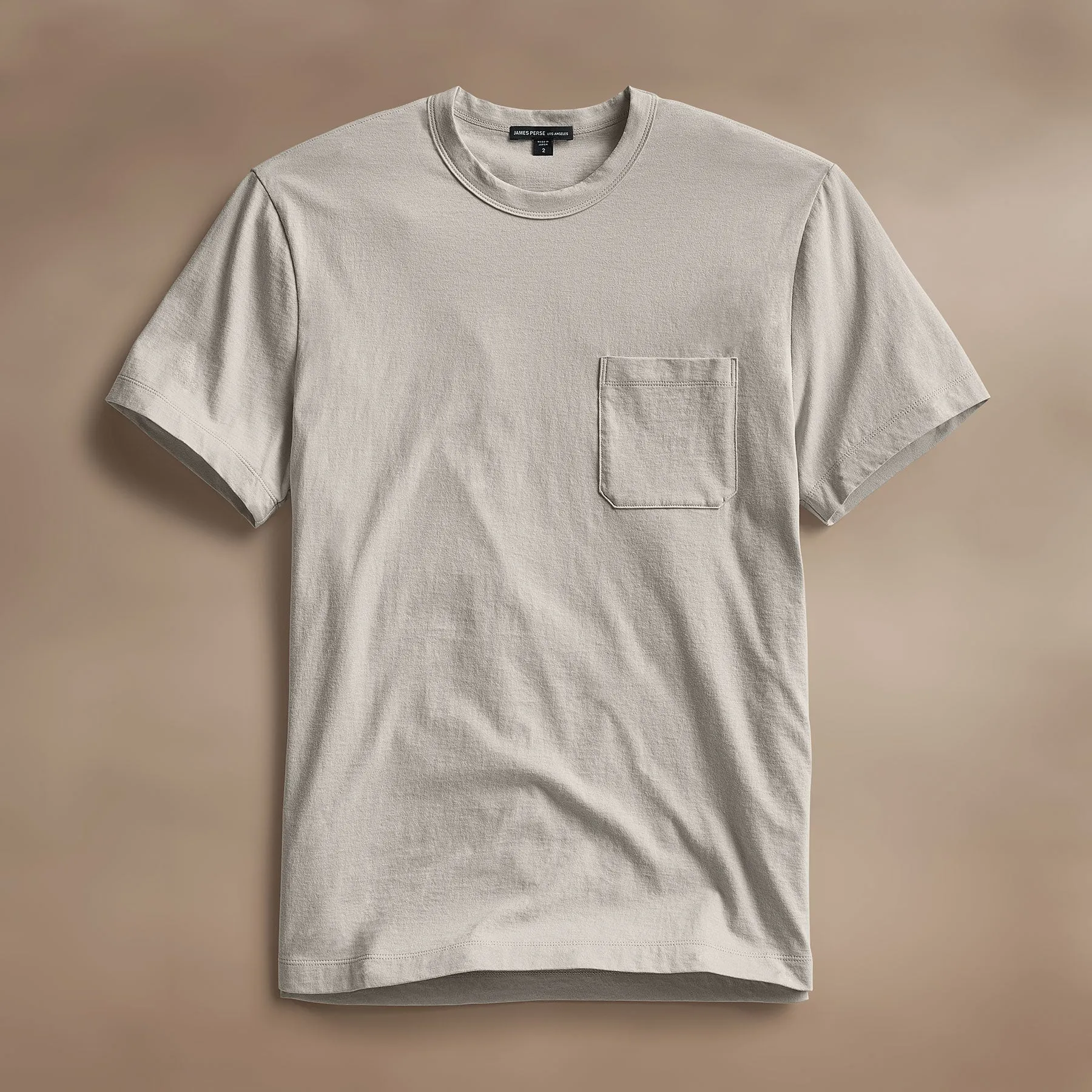 Cotton Linen Pocket Tee - Salt