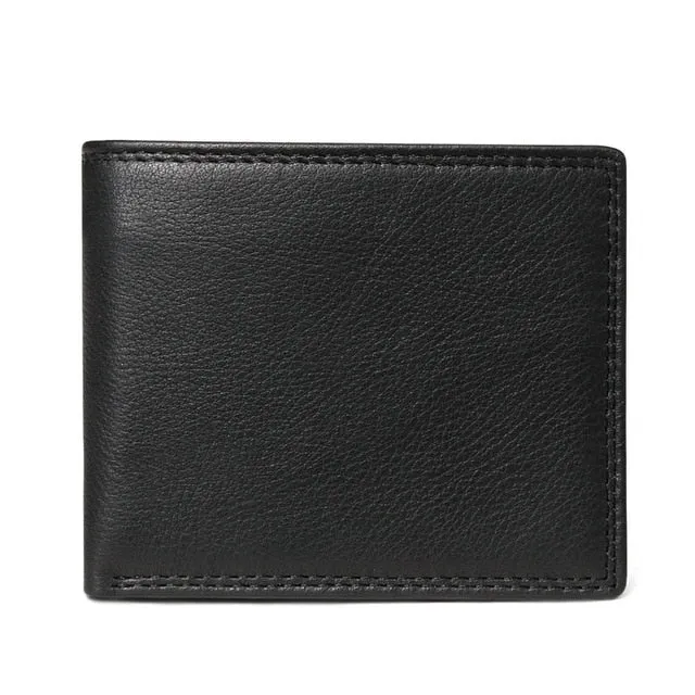 Cow Leather Men Wallets with Coin Pocket Vintage Male Purse