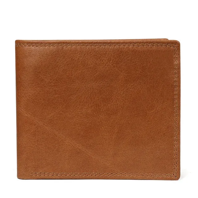 Cow Leather Men Wallets with Coin Pocket Vintage Male Purse