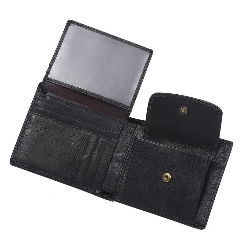 Cow Leather Men Wallets with Coin Pocket Vintage Male Purse