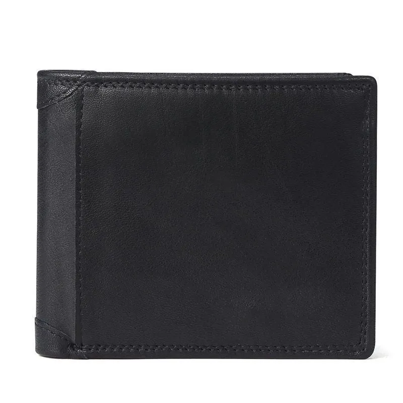 Cow Leather Men Wallets with Coin Pocket Vintage Male Purse