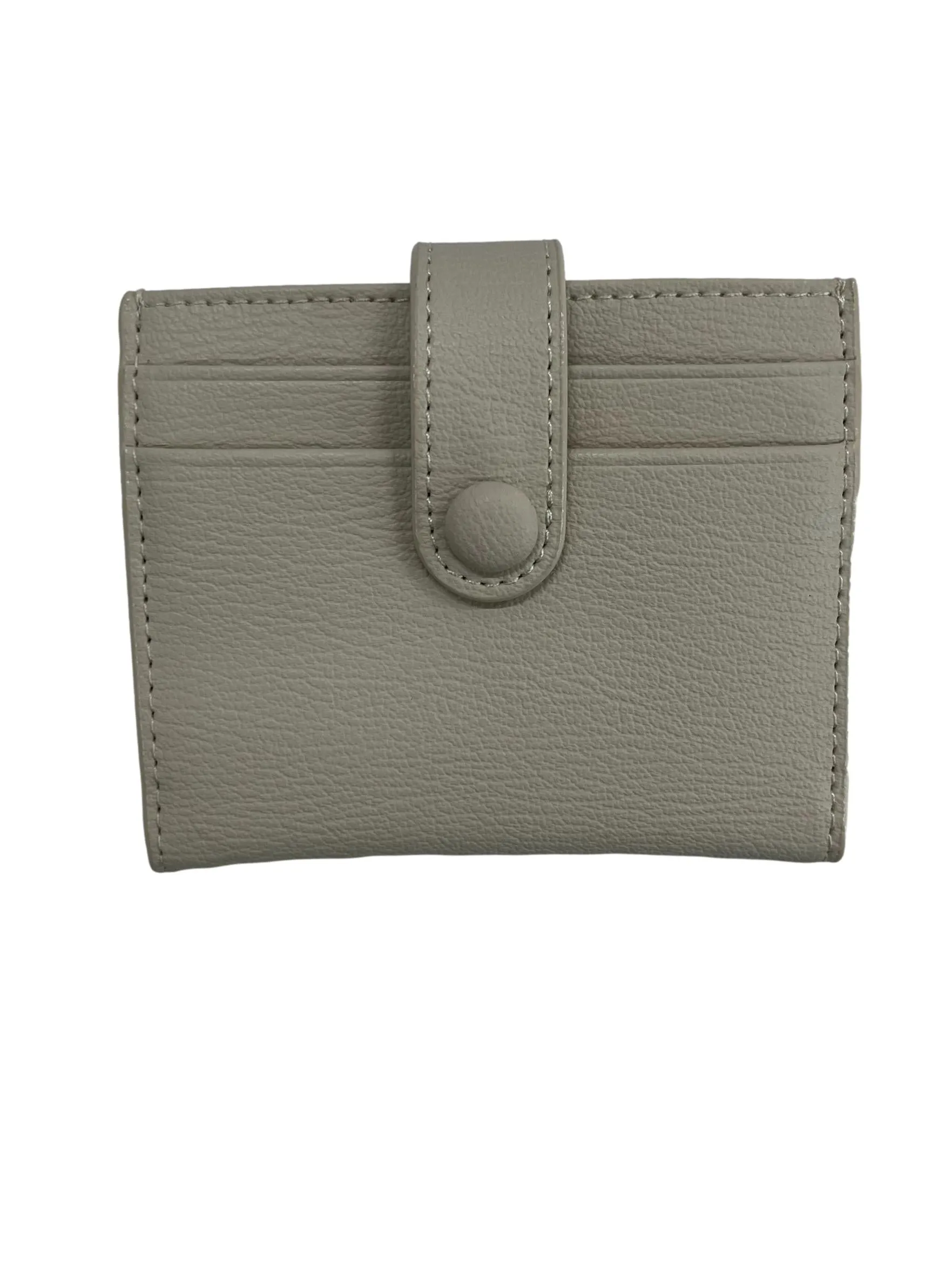Cream Snap Button Card Holder