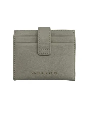 Cream Snap Button Card Holder