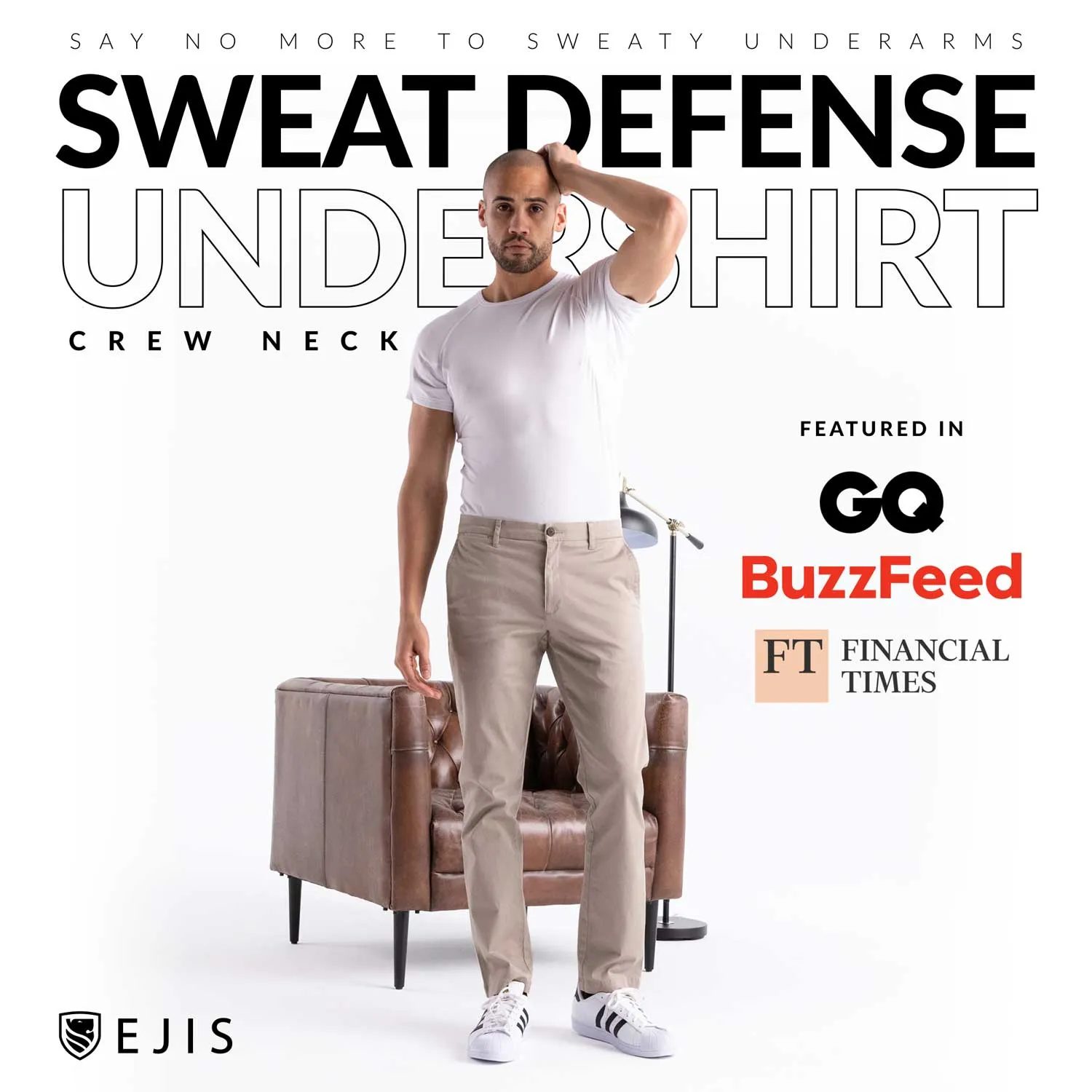 Crew Neck Micro Modal Sweat Proof Undershirt For Men - Grey 9-Pack