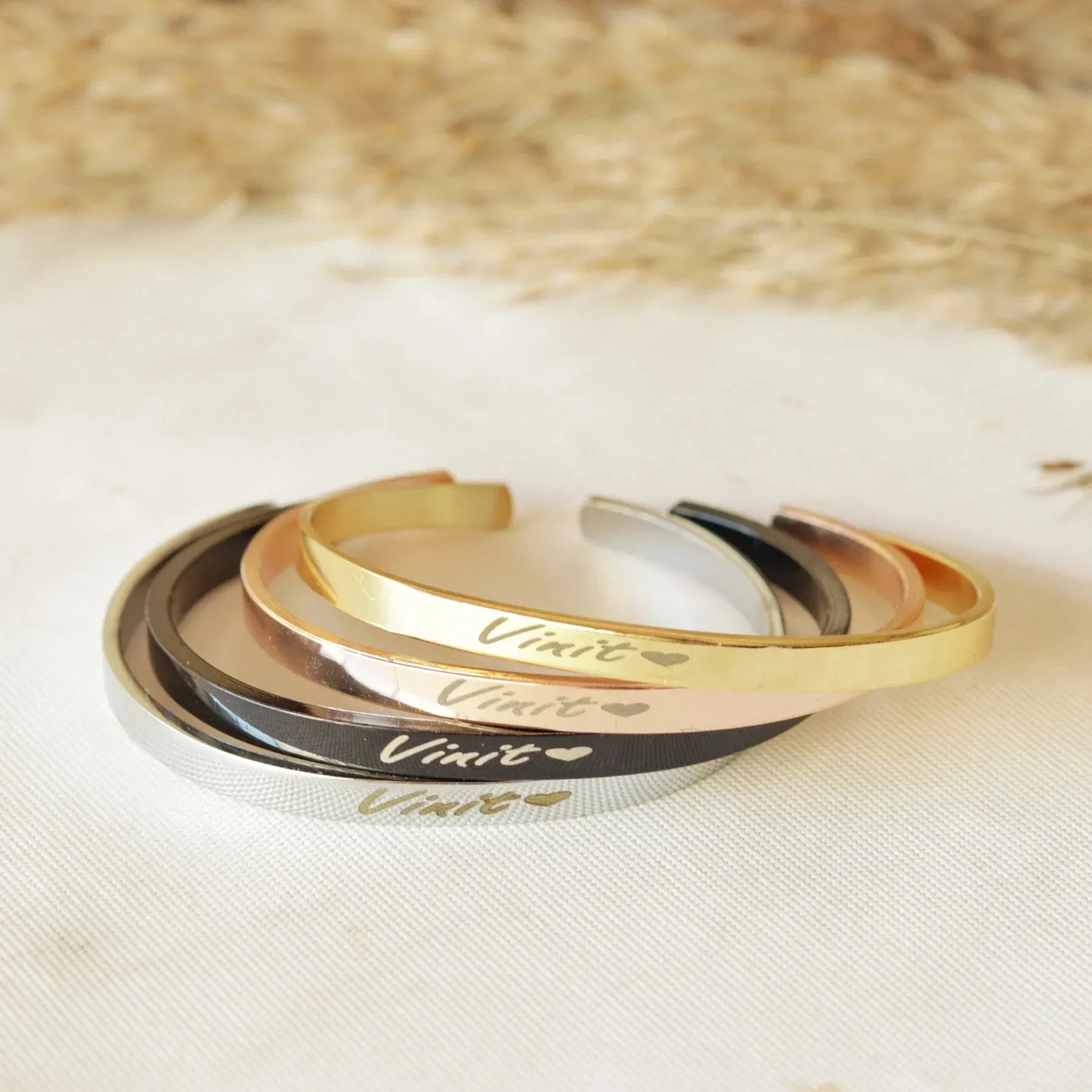 Customized Hand Bracelet Kada - Silver