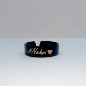 Customized Name Ring - Black