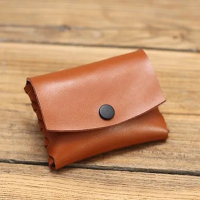 Cute Leather Card Holders Women Coin Wallets Handmade Card Wallet For Women