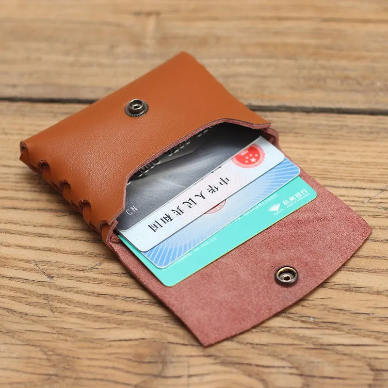 Cute Leather Card Holders Women Coin Wallets Handmade Card Wallet For Women