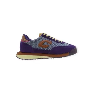 Cutty Men's Pu And Mesh Runner Sneaker Violet