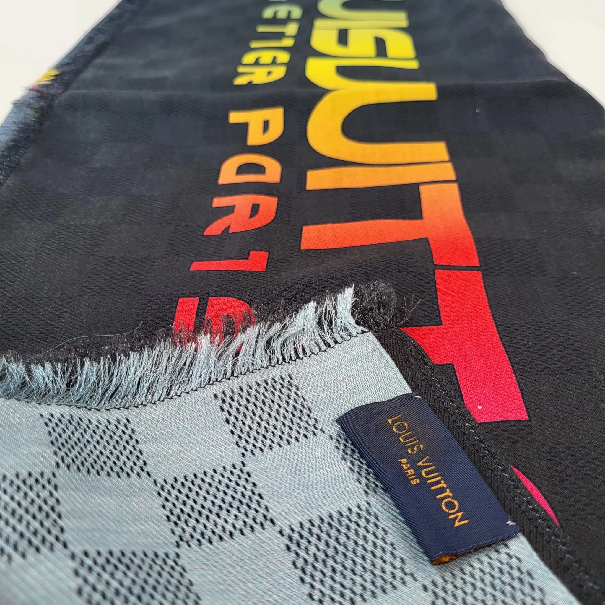 Damier Cobalt Jungle Shawl Scarf