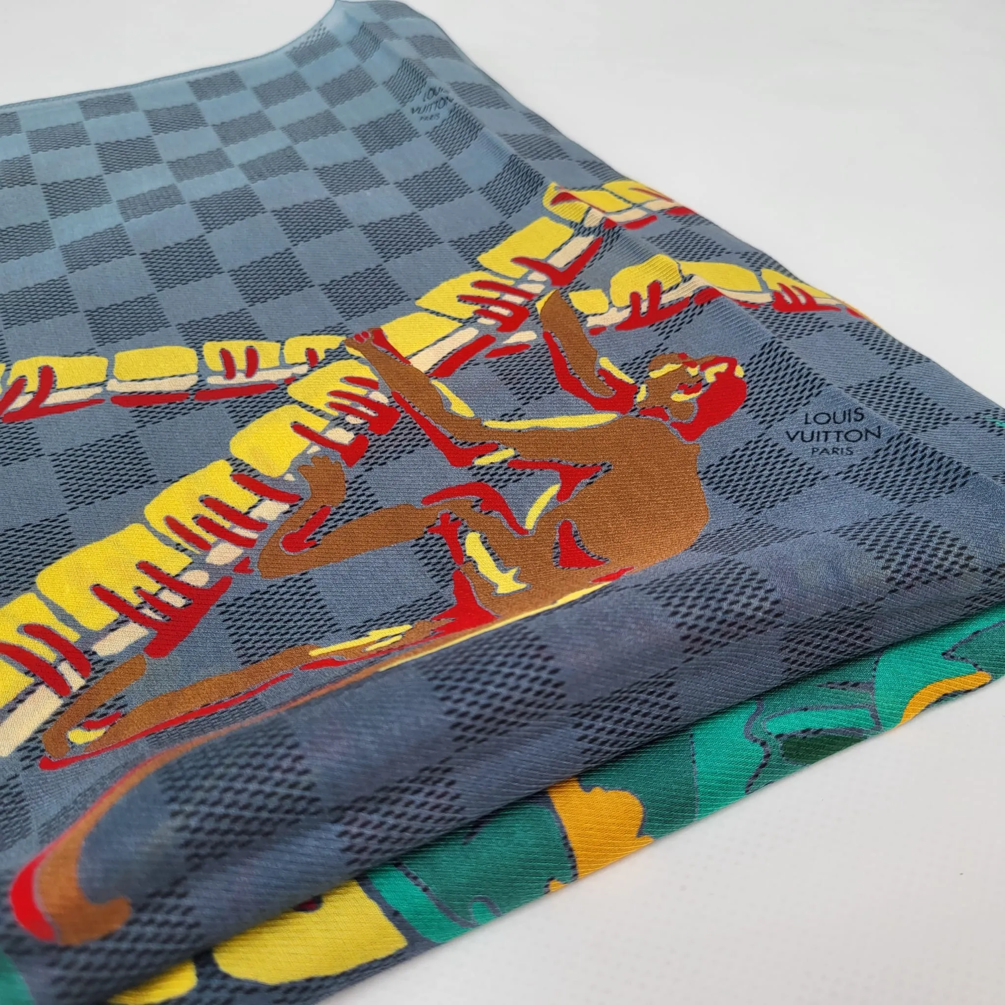 Damier Cobalt Jungle Shawl Scarf