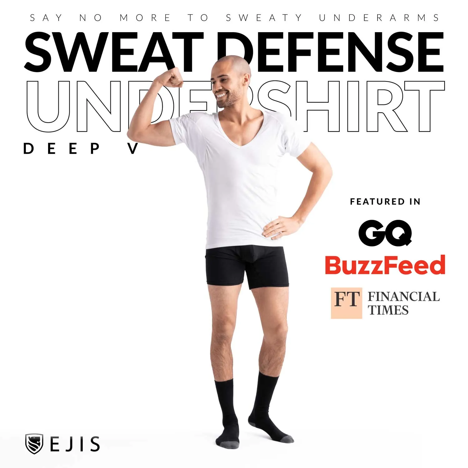 Deep V Micro Modal Sweat Proof Undershirt For Men - Grey 6-Pack