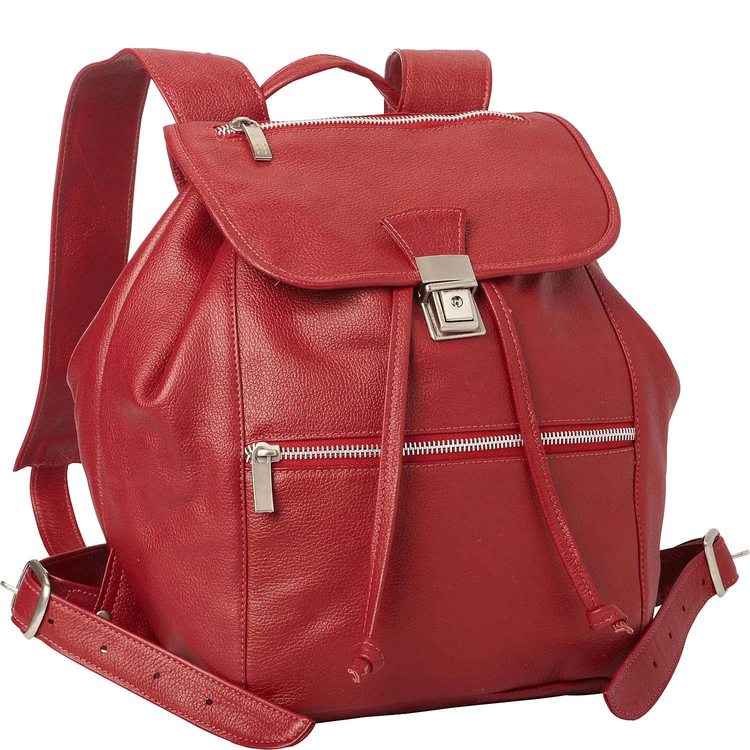 DOUBLE COMPARTMENT LEATHER BACKPACK