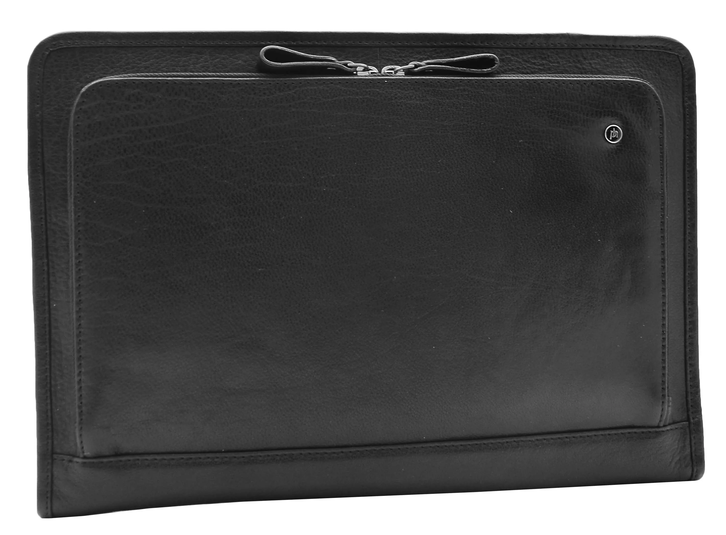 DR330 Real Leather Portfolio Case A4 Documents Bag Black