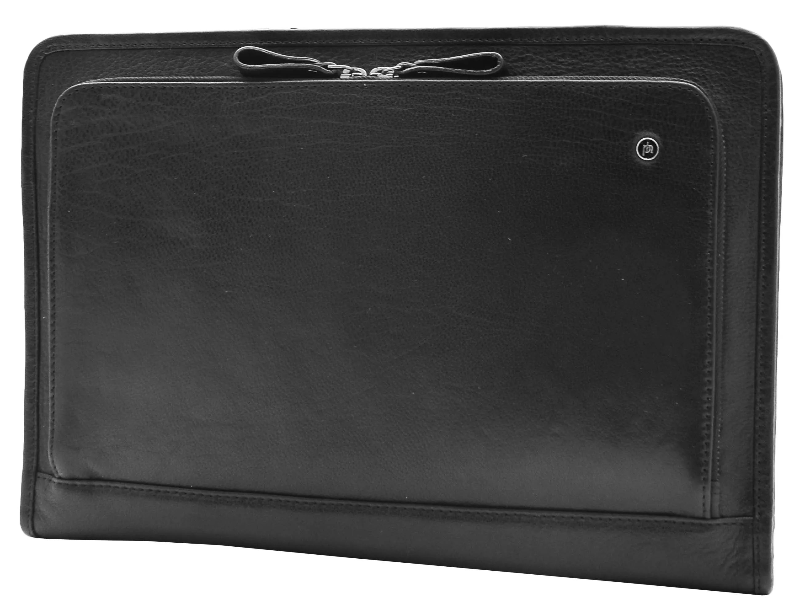 DR330 Real Leather Portfolio Case A4 Documents Bag Black