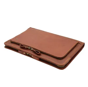 DR330 Real Leather Portfolio Case A4 Documents Bag Brown