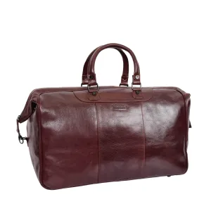DR351 Real Leather Holdall Large Size Travel Weekend Duffle Bag Brown