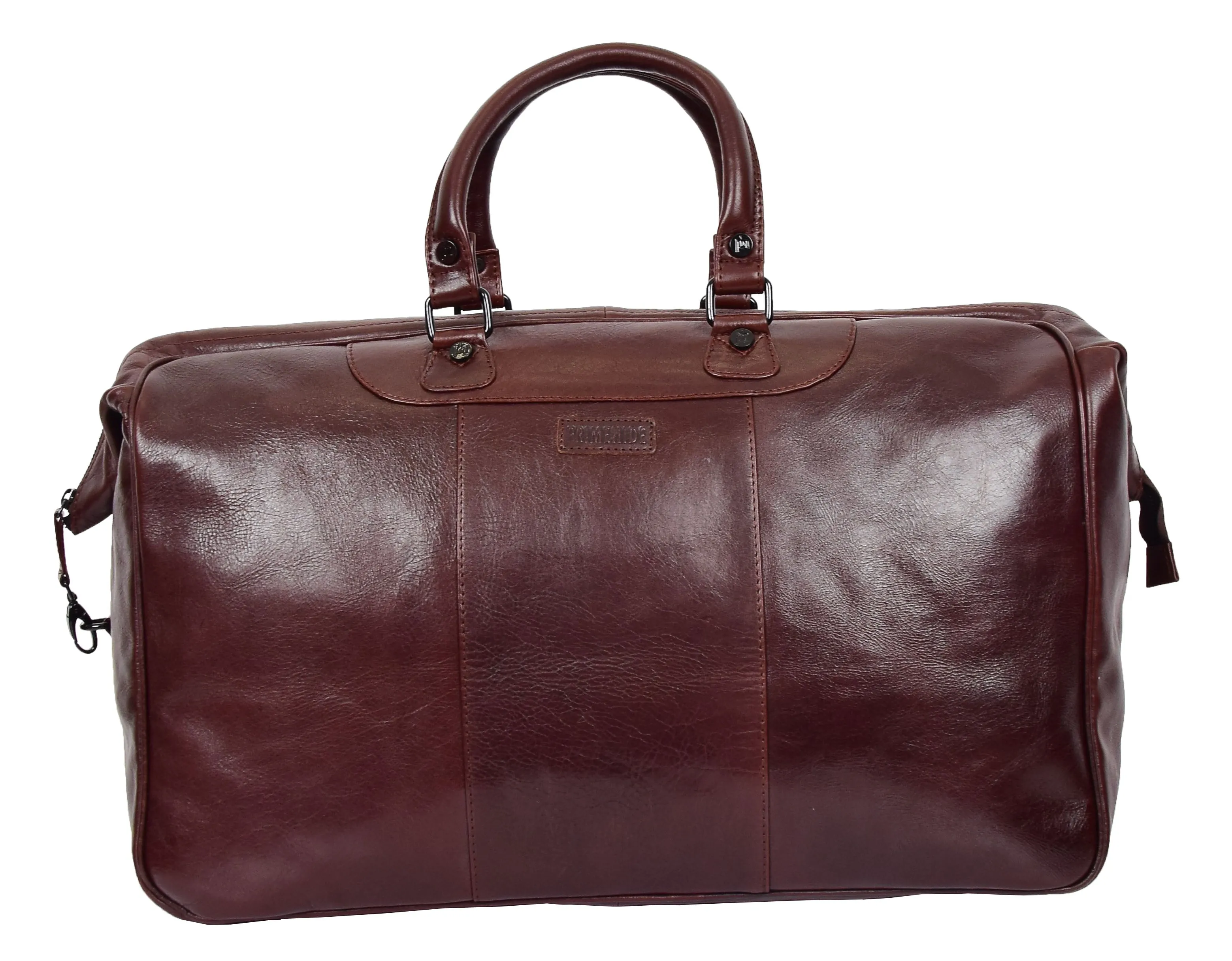 DR351 Real Leather Holdall Large Size Travel Weekend Duffle Bag Brown