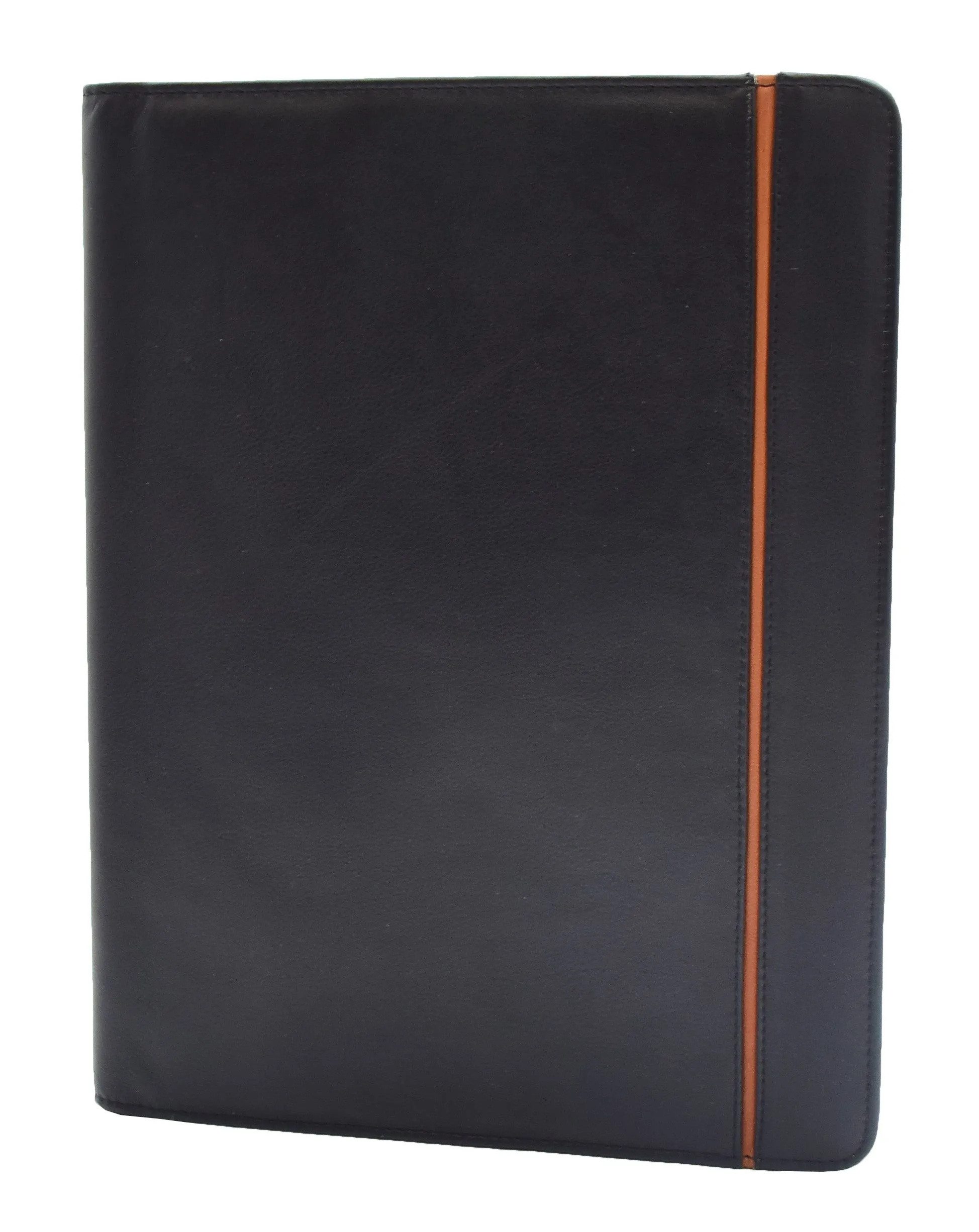DR354 Real Leather Note Pad Portfolio Case Black