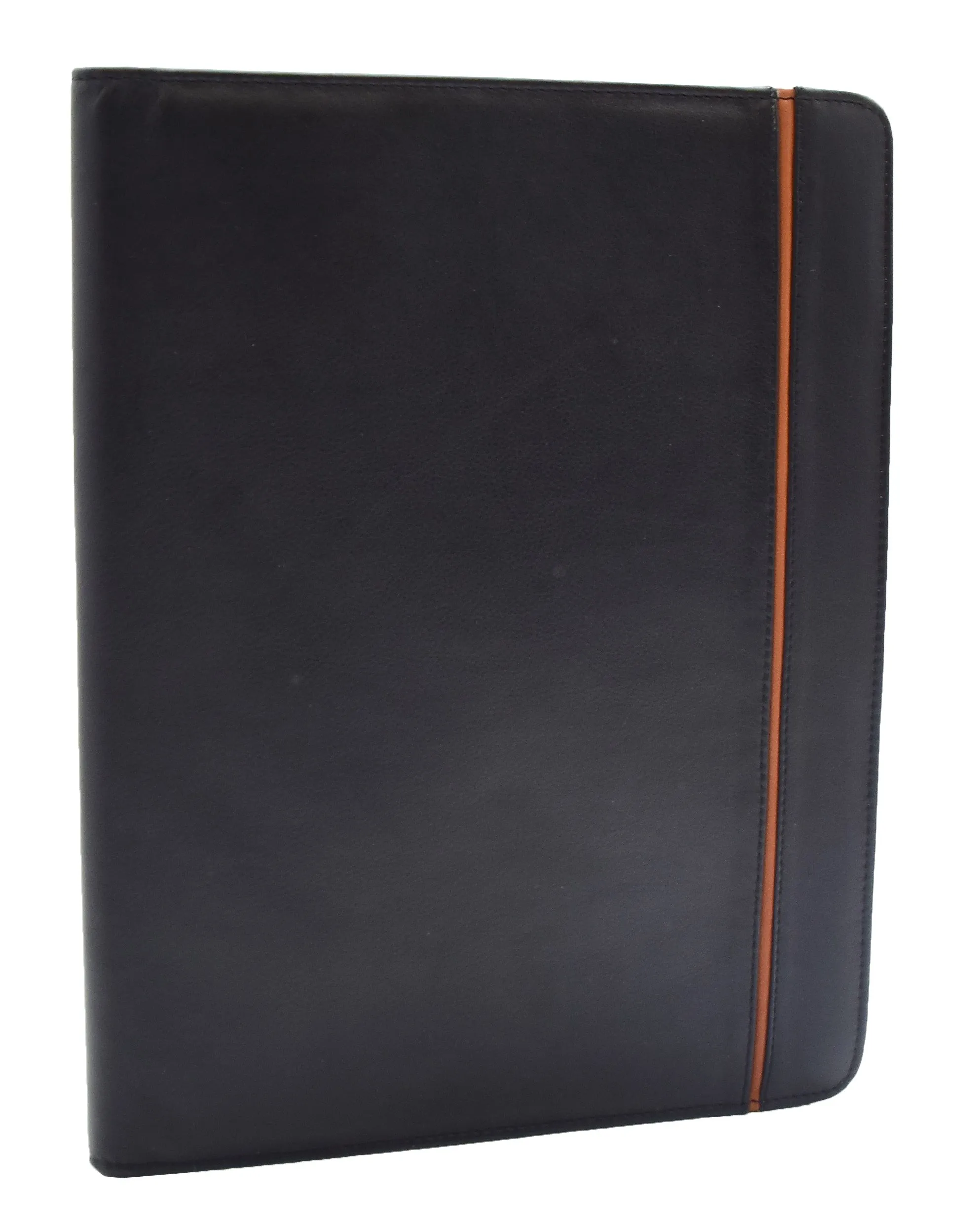 DR354 Real Leather Note Pad Portfolio Case Black