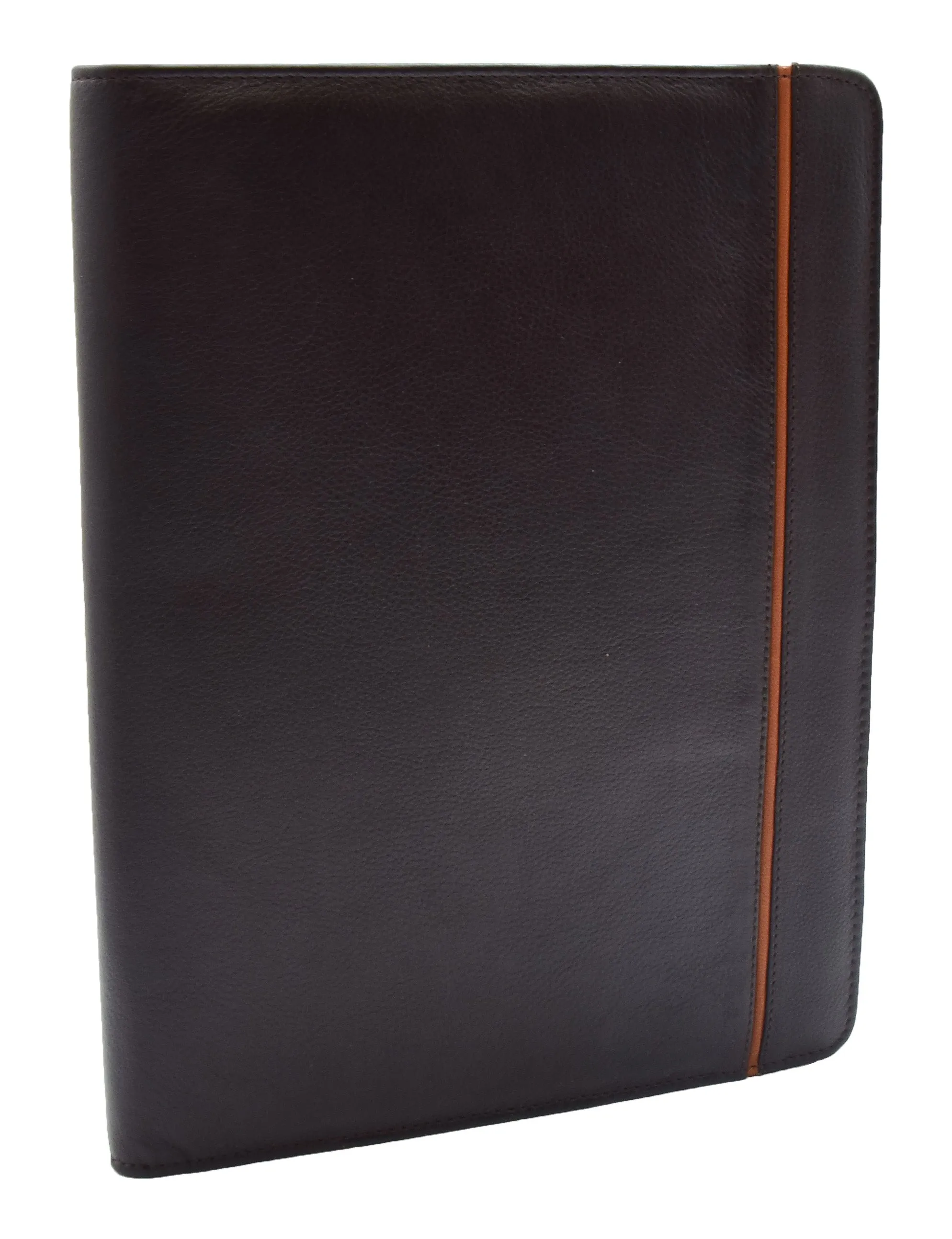 DR354 Real Leather Note Pad Portfolio Case Brown