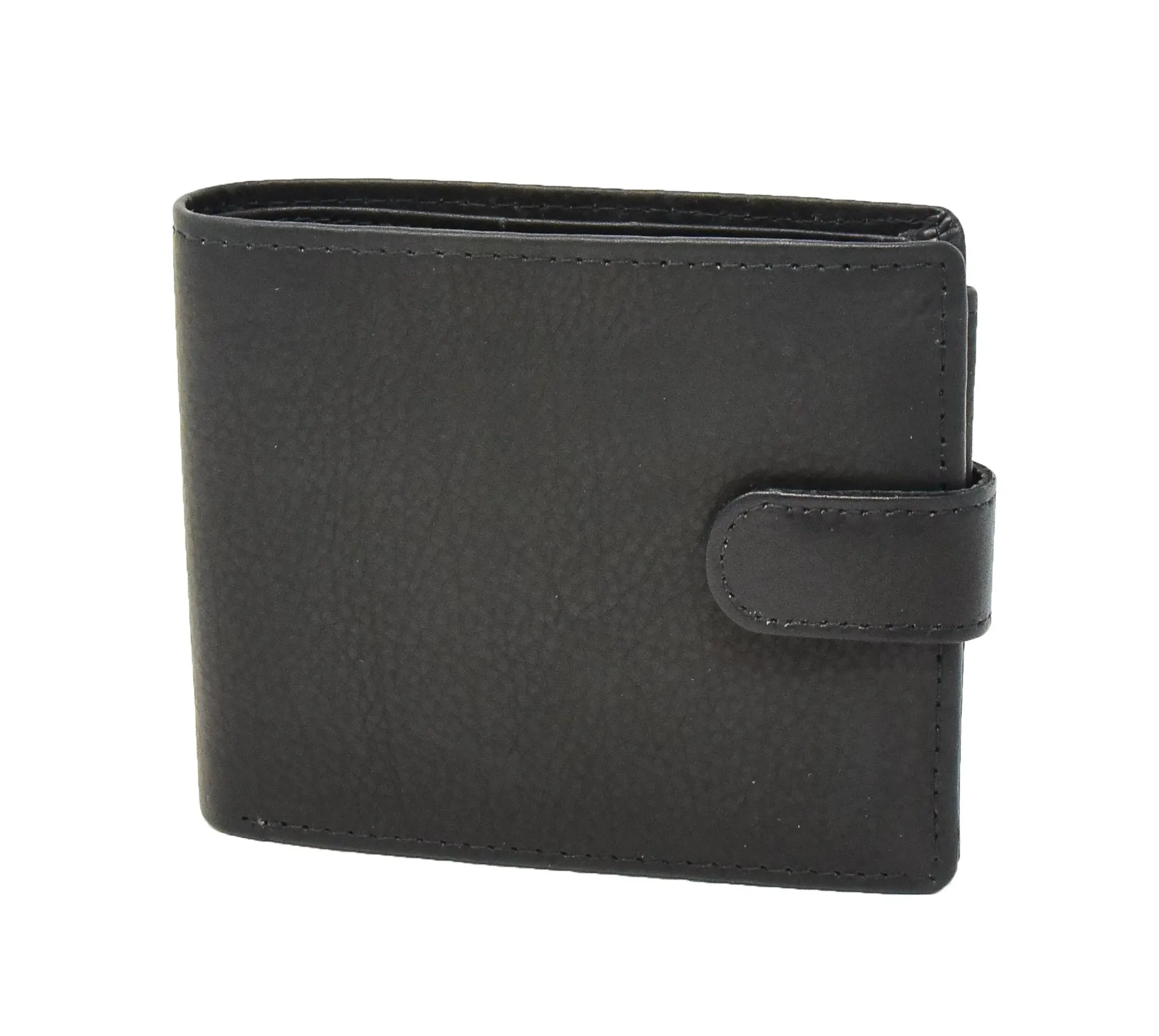 DR407 Men's Wallet with a Buckle Closure Black