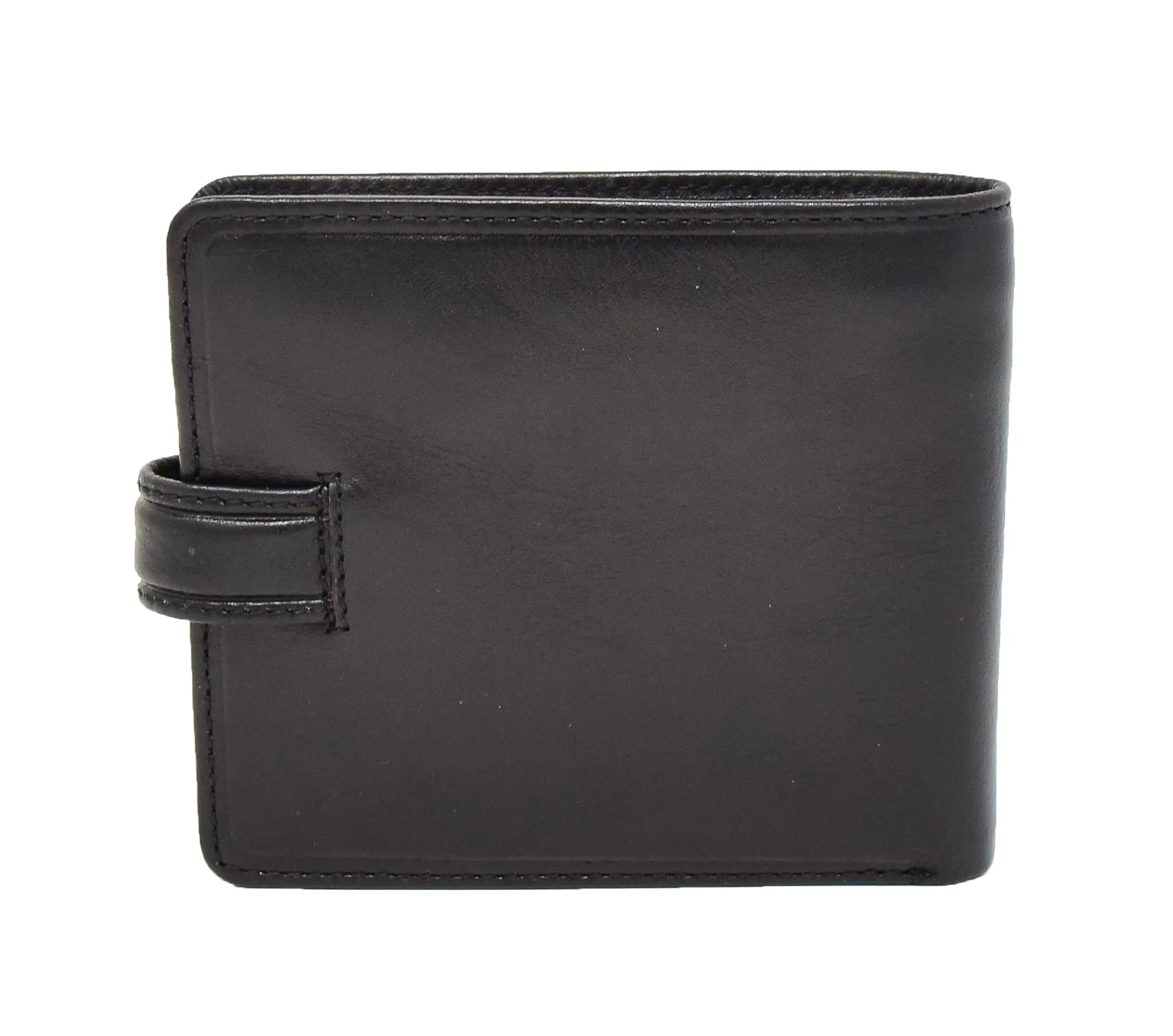 DR438 Men's RFID Slim Fold Leather Wallet Black