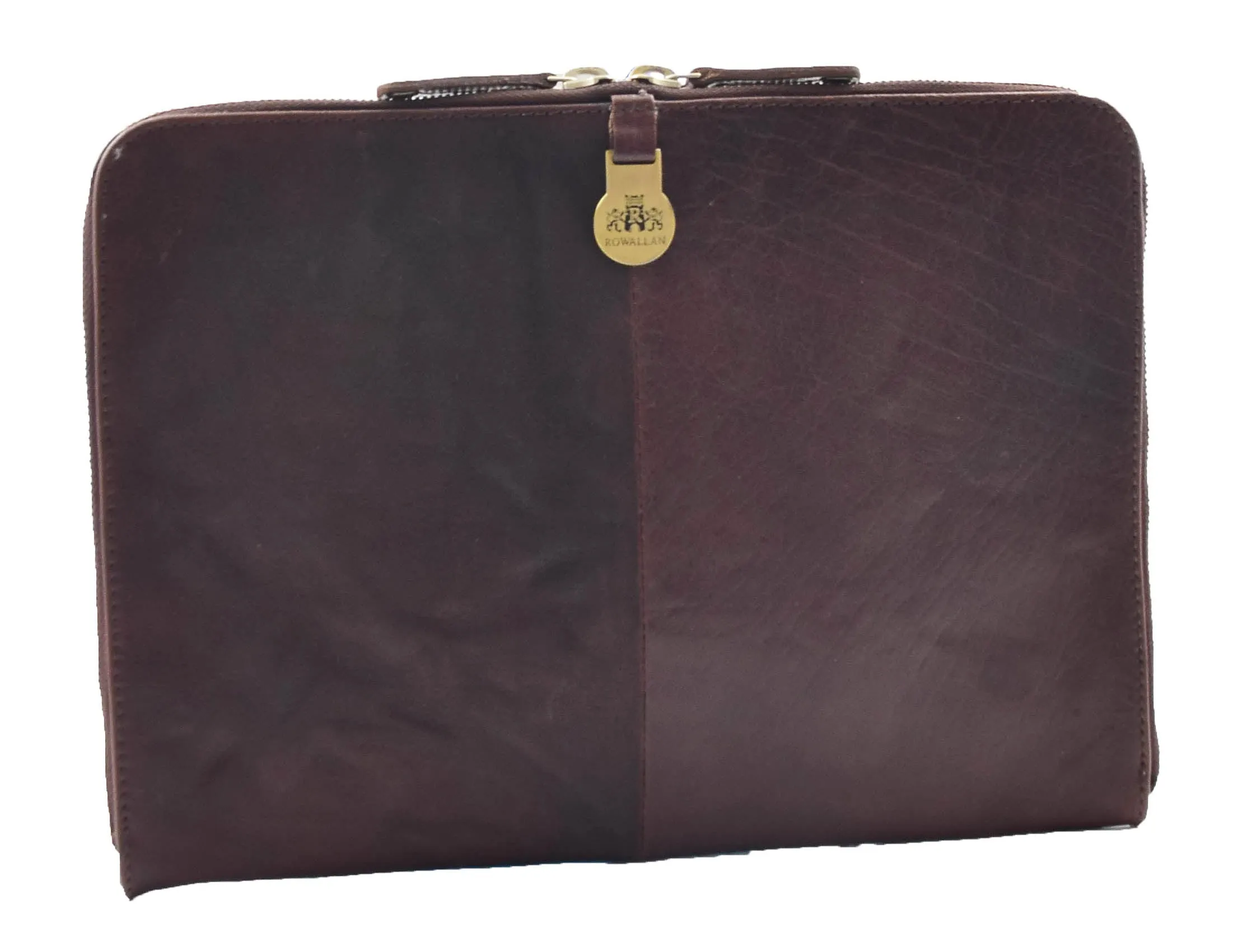 DR451 Real Leather Small Portfolio Case Brown