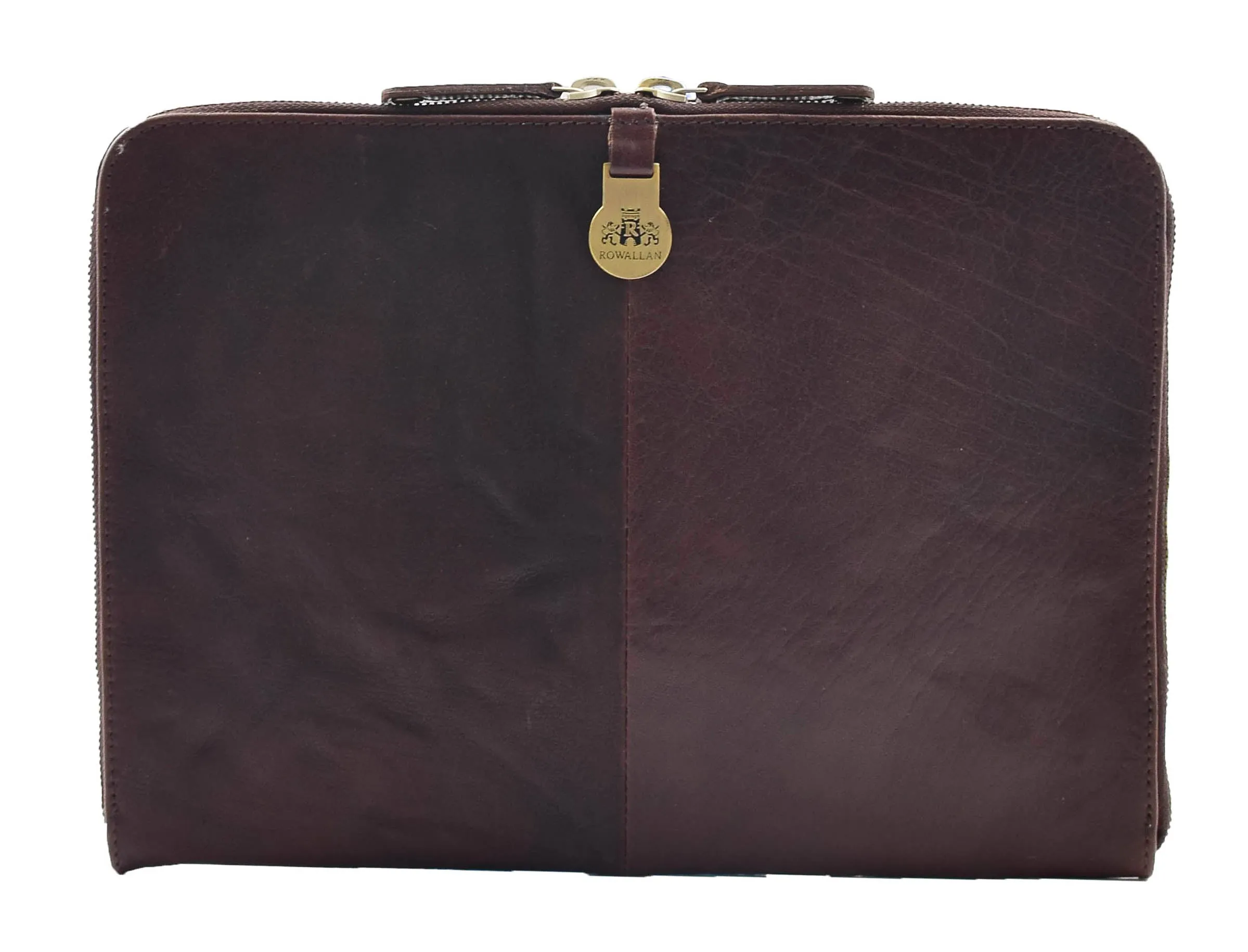 DR451 Real Leather Small Portfolio Case Brown