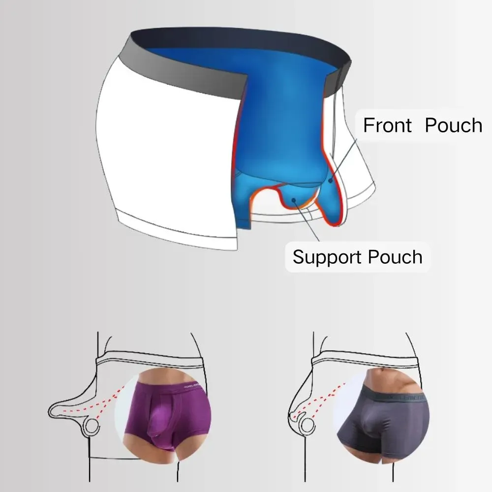 Dual Pouch - Men's Modal Elephant's Trunk Up to Size XXL (3-Pack) JEWYEE KM 132