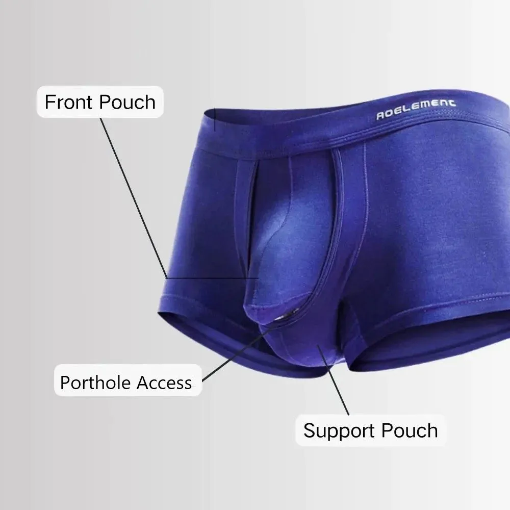 Dual Pouch - Men's Modal Elephant's Trunk Up to Size XXL (3-Pack) JEWYEE KM 132