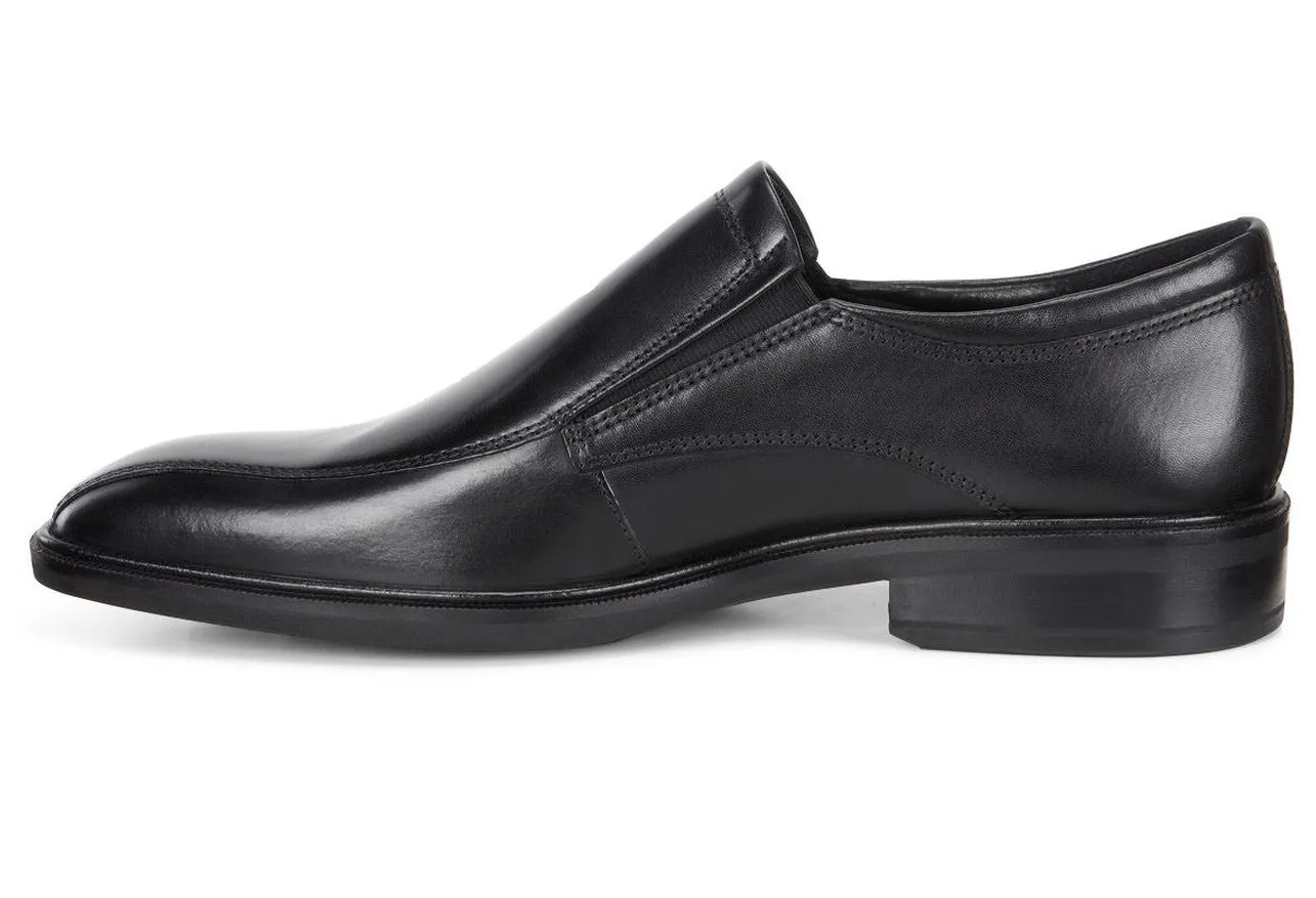 ECCO Men's 623024 Illinois Black Leather Comfort Slip On Walking Shoe