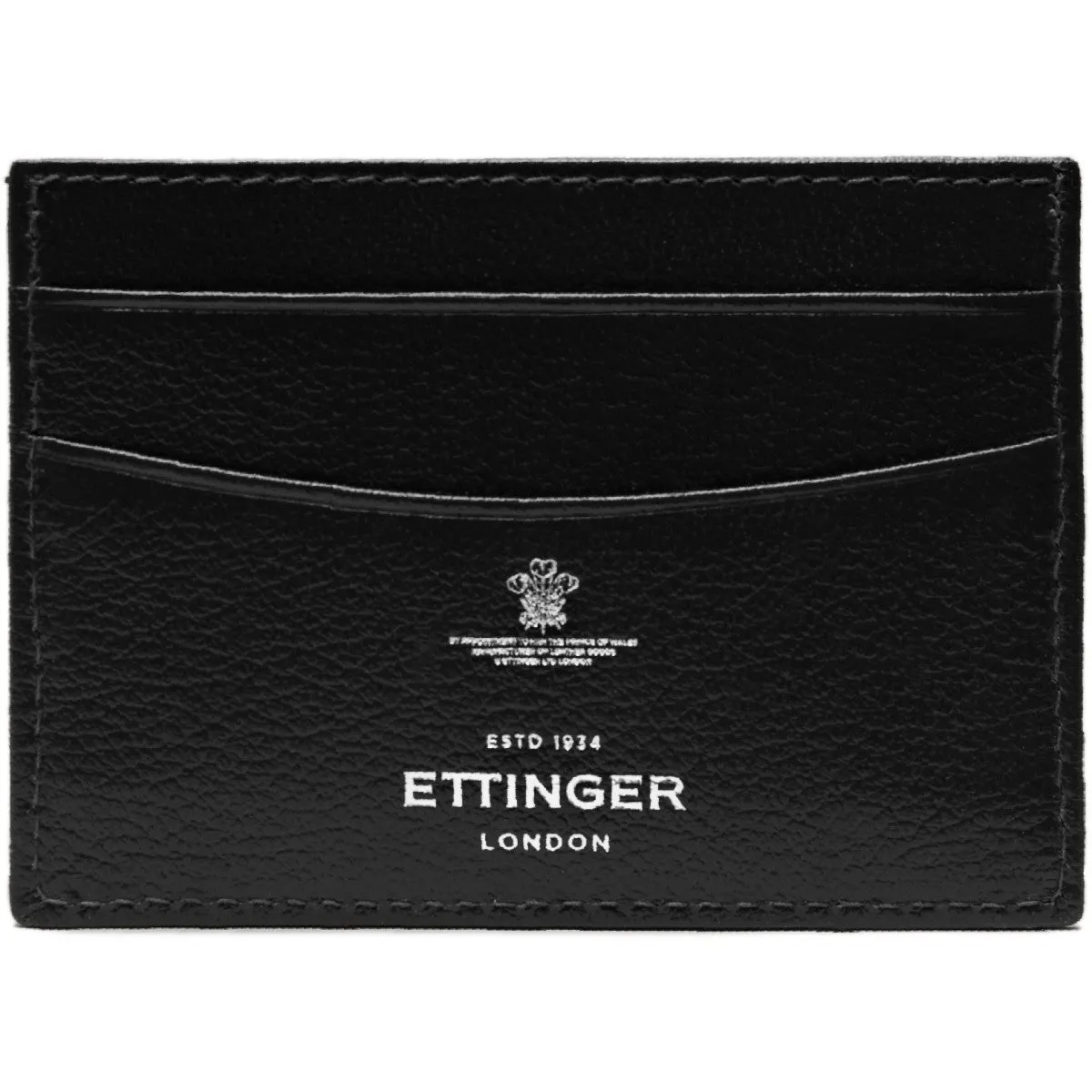 Ettinger Capra Flat Card Case Black made of Goat Leather