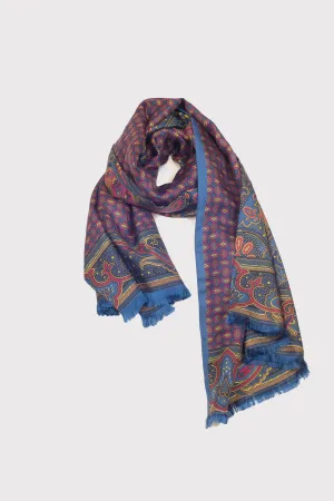 F. Marino Pattern Silk Scarf