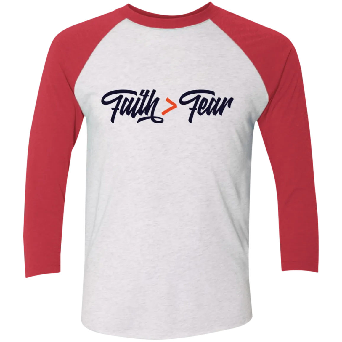 Faith > Fear | Men’s Baseball T-Shirt