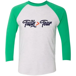 Faith > Fear | Men’s Baseball T-Shirt
